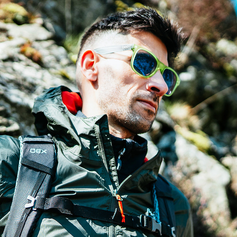 Uptones Green/Clear Sunglasses with Blue Lens