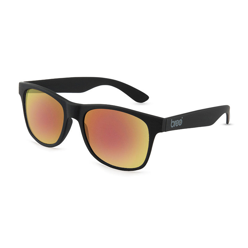 Uptones Black Sunglasses with Mirror Orange Lens
