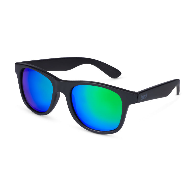 Floating Black Sunglasses with Green/Blue Lens
