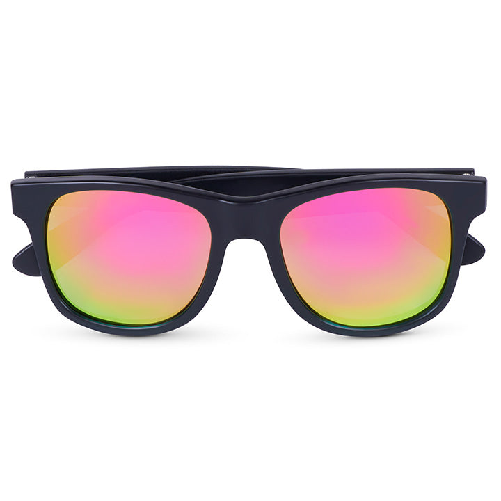 Floating Black Sunglasses with Orange/Yellow Lens