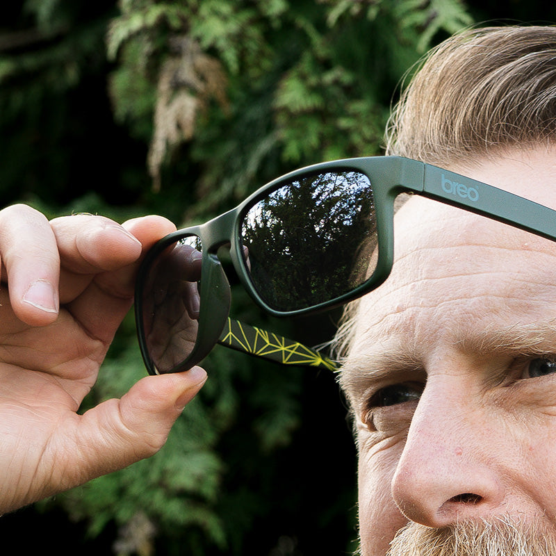 Scope Green Sunglasses with Mirror Lens