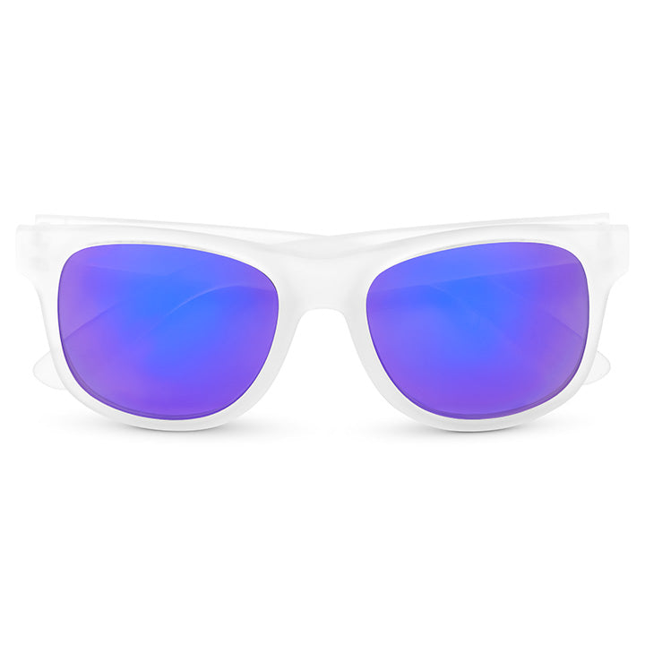 Uptones Clear Sunglasses with Mirror Purple Lens