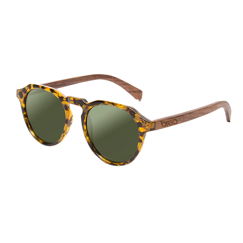 Rio Tortoise Sunglasses with Green Tint Lens